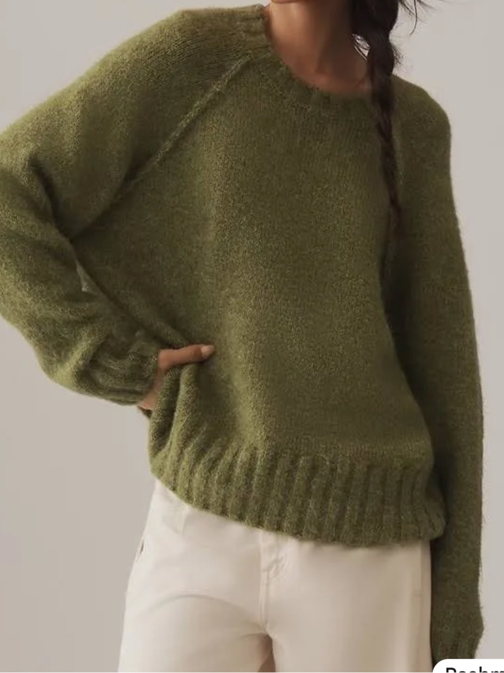 CLINE CHUNKY CREWNECK SWEATER GREEN